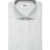 Cadini Men's Pure Cotton Checks 2.25 Meter Unstitched Shirting Fabric (White & Grey)