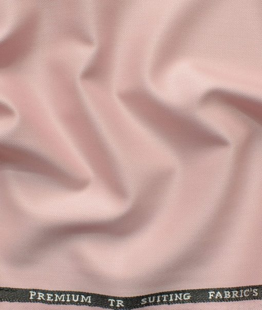 Canetti by Cadini Italy Men's Terry Rayon Solids 3.75 Meter Unstitched Suiting Fabric (Blush Pink)