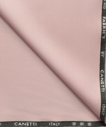 Canetti by Cadini Italy Men's Terry Rayon Solids 3.75 Meter Unstitched Suiting Fabric (Blush Pink)