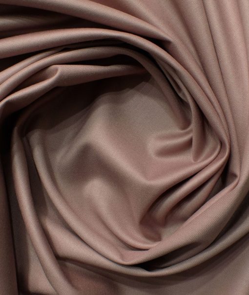 Canetti by Cadini Italy Men's Terry Rayon Solids 3.75 Meter Unstitched Suiting Fabric (Rosy Brown)