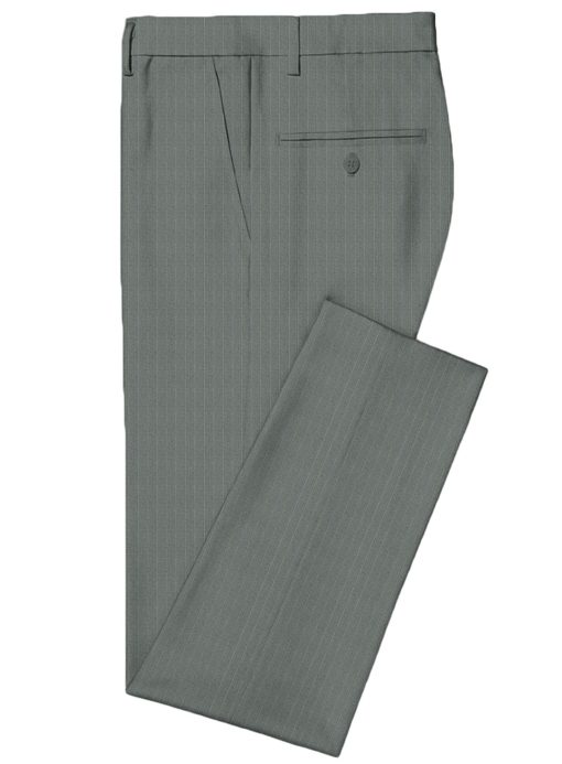 Canetti by Cadini Italy Men's Terry Rayon Striped  Unstitched Suiting Fabric (Worsted Grey) - Image 6