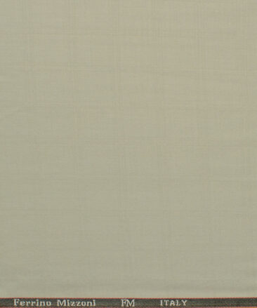 Ferrino Mizzoni Men's Terry Rayon Checks 3.75 Meter Unstitched Suiting Fabric (Bone Beige)