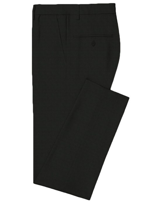 Ferrino Mizzoni Men's Terry Rayon Checks  Unstitched Stretchable Suiting Fabric (Black) - Image 6