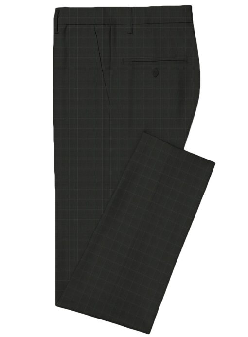 Ferrino Mizzoni Men's Terry Rayon Checks  Unstitched Suiting Fabric (Black) - Image 6