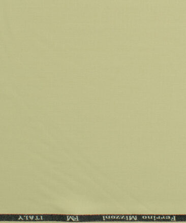 Ferrino Mizzoni Men's Terry Rayon Solids 3.75 Meter Unstitched Suiting Fabric (Beige)