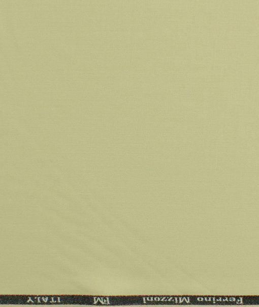 Ferrino Mizzoni Men's Terry Rayon Solids 3.75 Meter Unstitched Suiting Fabric (Beige)