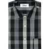 Raymond Men's Pure Cotton Checks 2.25 Meter Unstitched Shirting Fabric (White & Black)