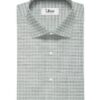 Raymond Men's Cotton Blend Wrinkle Free Checks 2.25 Meter Unstitched Shirting Fabric (Grey & White)