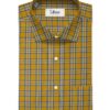 Raymond Men's Cotton Blend Wrinkle Free Checks 2.25 Meter Unstitched Shirting Fabric (Mustard Yellow)