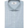 Raymond Men's Cotton Blend Wrinkle Free Checks 2.25 Meter Unstitched Shirting Fabric (White & Blue)