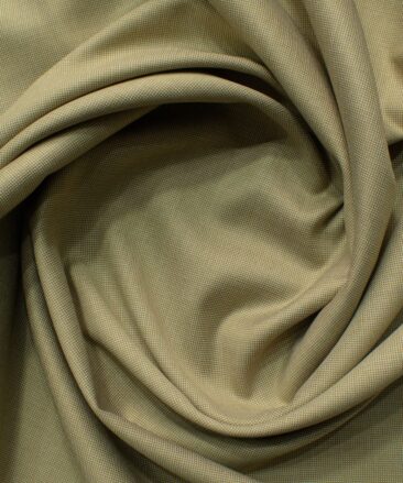 Rosseti Romano Men's Terry Rayon Structured 3.75 Meter Unstitched Suiting Fabric (Beige)