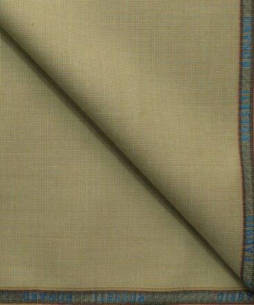 Rosseti Romano Men's Terry Rayon Structured 3.75 Meter Unstitched Suiting Fabric (Beige)