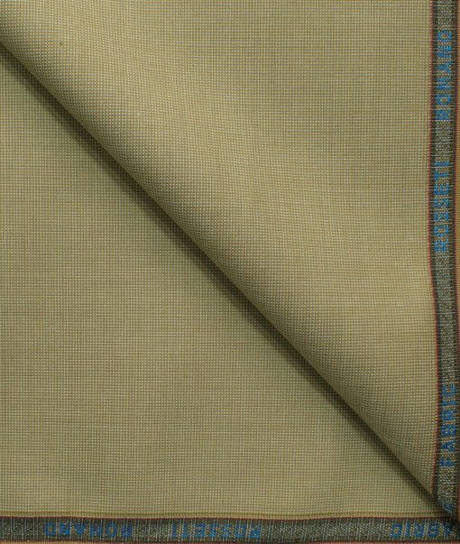 Rosseti Romano Men's Terry Rayon Structured 3.75 Meter Unstitched Suiting Fabric (Beige)