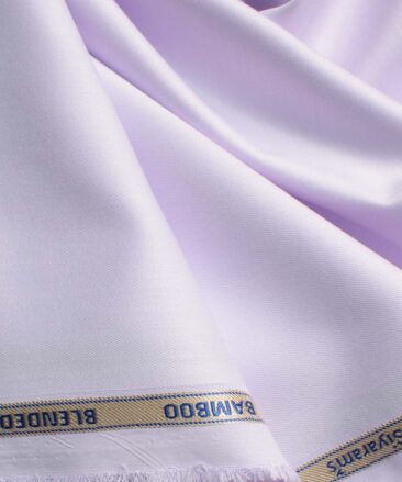 Siyaram's Men's Bamboo Solids 2.25 Meter Unstitched Shirting Fabric (Light Purple)