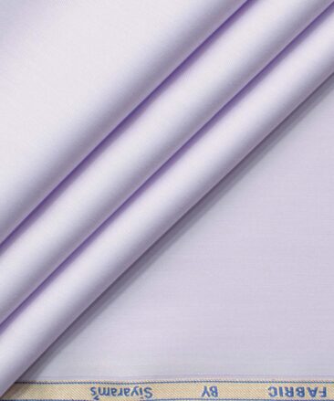 Siyaram's Men's Bamboo Solids 2.25 Meter Unstitched Shirting Fabric (Light Purple)