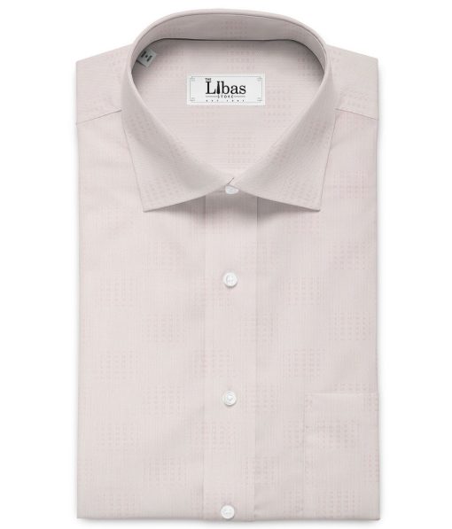 Siyaram's Men's Bamboo Self Design 2.25 Meter Unstitched Shirting Fabric (Pink)