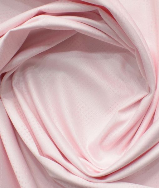 Siyaram's Men's Bamboo Self Design 2.25 Meter Unstitched Shirting Fabric (Pink)