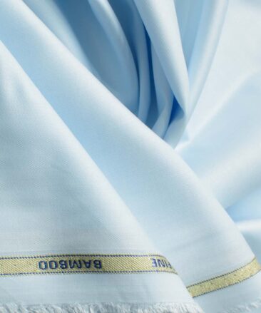 Siyaram's Men's Bamboo Solids 2.25 Meter Unstitched Shirting Fabric (Sky Blue)