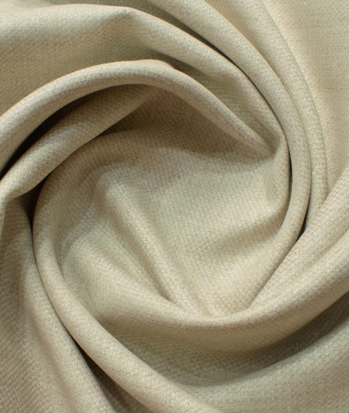 Linen Club Men's 100% Linen 30 LEA Structured  Unstitched Suiting Fabric (Natural Beige) - Image 5