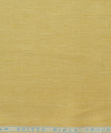 Linen Club Men's 100% Linen 30 LEA Structured 3.75 Meter Unstitched Suiting Fabric (Biscotti Beige)