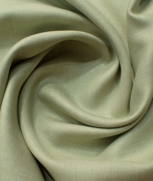 Linen Club Men's 100% Linen 30 LEA Solids  Unstitched Suiting Fabric (Pistachios Green) - Image 5