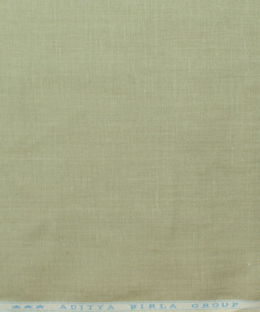 Linen Club Men's 100% Linen 30 LEA Solids 3.75 Meter Unstitched Suiting Fabric (Pistachious Green)