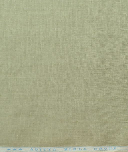 Linen Club Men's 100% Linen 30 LEA Solids 3.75 Meter Unstitched Suiting Fabric (Pistachious Green)