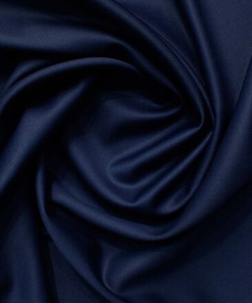 Cadini Men's 30% Wool Super 120's Solids 3.75 Meter Unstitched Suiting Fabric (Dark Royal Blue)