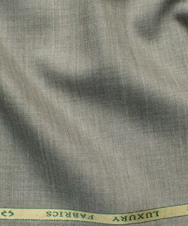 OCM Men's 35% Wool  Self Design 3.75 Meter Unstitched Suiting Fabric (Grey)