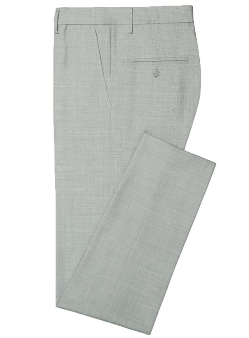 OCM Men's 35% Wool  Self Design  Unstitched Suiting Fabric (Light Grey) - Image 6