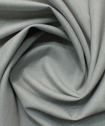 OCM Men's 35% Wool  Self Design 3.75 Meter Unstitched Suiting Fabric (Light Grey)