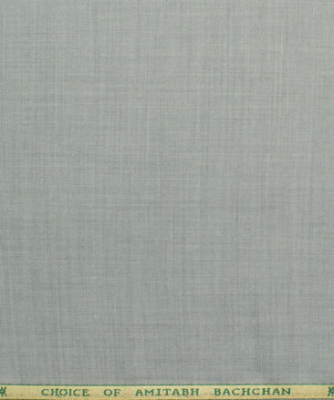 OCM Men's 35% Wool  Self Design 3.75 Meter Unstitched Suiting Fabric (Light Grey)