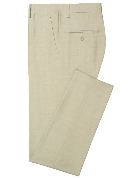 OCM Men's 35% Wool  Self Design  Unstitched Suiting Fabric (Oat Beige) - Image 6