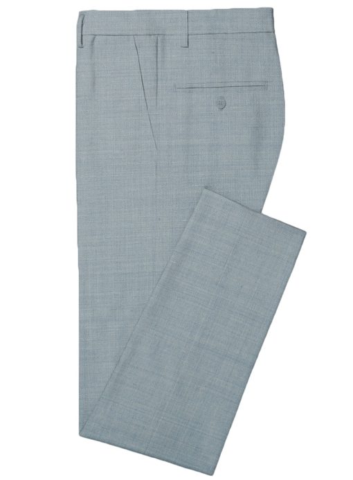 OCM Men's 35% Wool  Self Design  Unstitched Suiting Fabric (Sky Blue) - Image 6