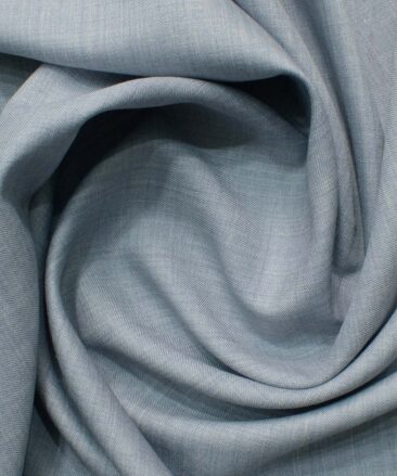 OCM Men's 35% Wool  Self Design 3.75 Meter Unstitched Suiting Fabric (Sky Blue)