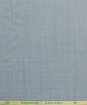 OCM Men's 35% Wool  Self Design 3.75 Meter Unstitched Suiting Fabric (Sky Blue)