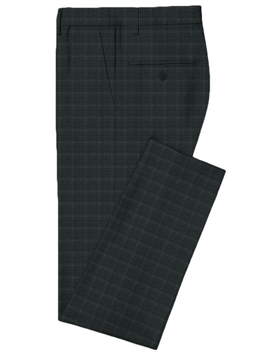 Raymond Men's 10% Wool  Checks  Unstitched Suiting Fabric (Blackish Grey) - Image 5