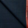 Raymond Men's 10% Wool  Checks 3.75 Meter Unstitched Suiting Fabric (Dark Royal Blue)