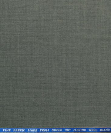 Raymond Men's 25% Wool Super 90's Self Design 3.75 Meter Unstitched Suiting Fabric (Worsted Grey)