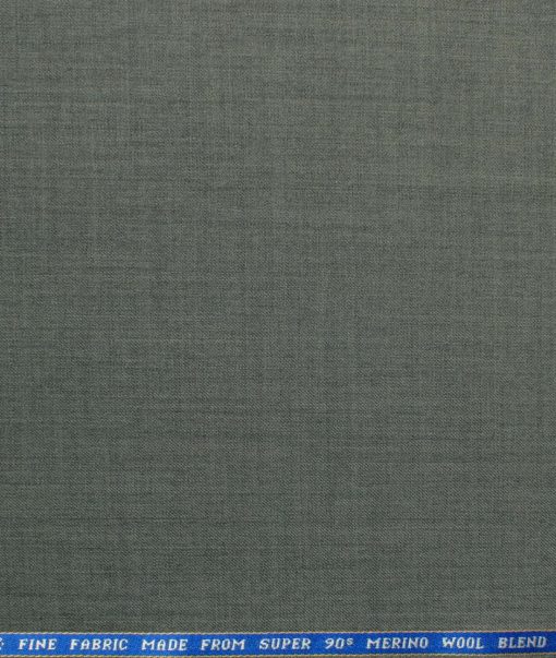 Raymond Men's 25% Wool Super 90's Self Design 3.75 Meter Unstitched Suiting Fabric (Worsted Grey)