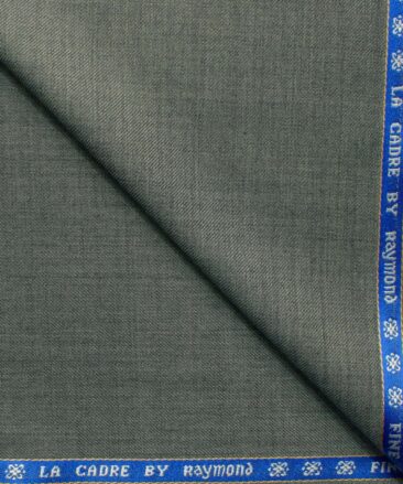 Raymond Men's 25% Wool Super 90's Self Design 3.75 Meter Unstitched Suiting Fabric (Worsted Grey)