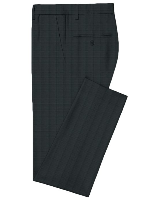 Raymond Men's 45% Wool Super 90's Checks  Unstitched Suiting Fabric (Dark Grey) - Image 5