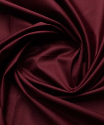 Arvind Men's 60's Premium Cotton Lycra Stretchable Solids 2.25 Meter Unstitched Shirting Fabric (Dark Wine)