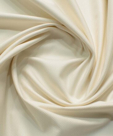 Arvind Men's Premium Cotton Structured 2.25 Meter Unstitched Shirting Fabric (Cream)