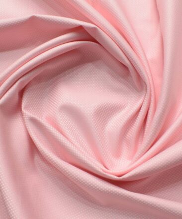 Arvind Men's Premium Cotton Structured 2.25 Meter Unstitched Shirting Fabric (Pink)