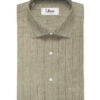 Arvind Men's Pure Irish Linen 80 LEA Striped 2.25 Meter Unstitched Shirting Fabric (Light Brown)