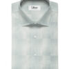 Birla Century Men's Giza Cotton Checks 2.25 Meter Unstitched Shirting Fabric (White & Grey)