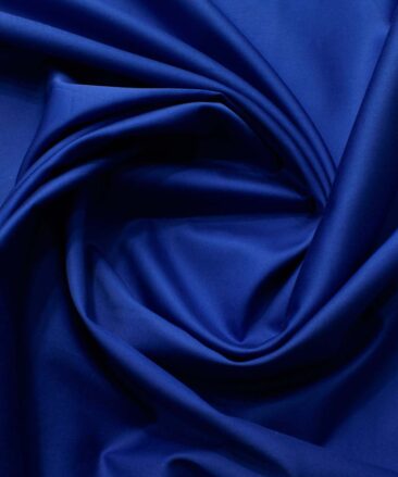 Birla Century Men's 70's Giza Cotton Solids 2.25 Meter Unstitched Shirting Fabric (Bright Royal Blue)