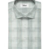 Birla Century Men's Giza Cotton Checks 2.25 Meter Unstitched Shirting Fabric (White & Grey)