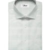 Birla Century Men's 60's Giza Cotton Self Design 2.25 Meter Unstitched Shirting Fabric (White & Light Grey)